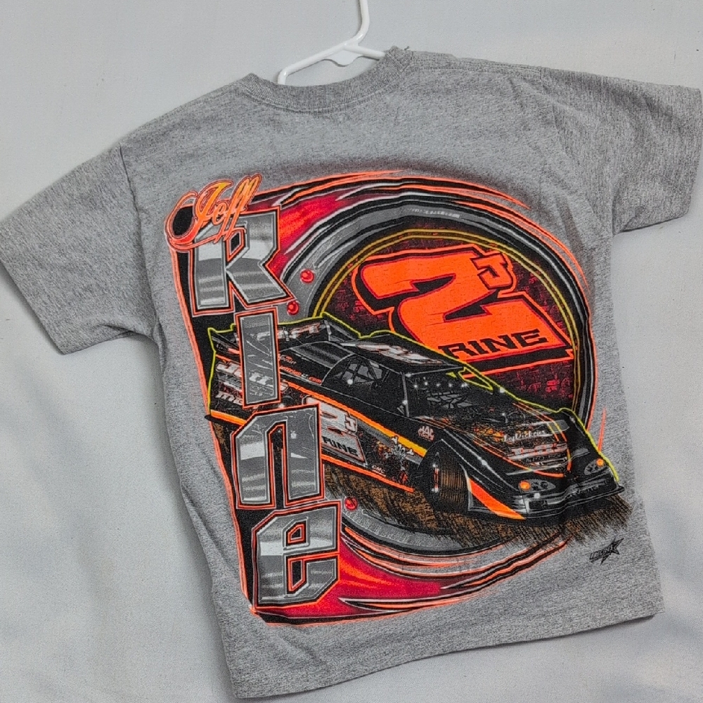 Hanes Kids Gray Racing Graphic Tee